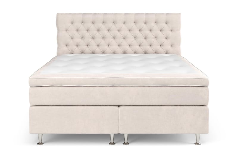 GRAND XL Sängpaket 180x200 cm Beige Sammet - Möbler - Sovrum - Sängar - Komplett Sängpaket