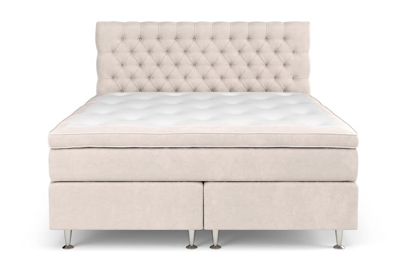 GRAND XL Sängpaket 180x200 cm Beige Sammet - Kontinentalsängar