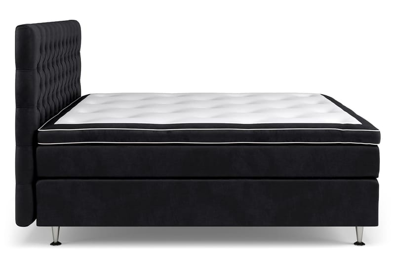 GRAND XL Sängpaket 180x200 cm Svart Sammet - Möbler - Sovrum - Sängar - Komplett Sängpaket