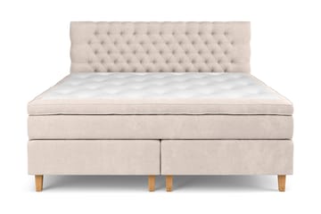 GRAND XL Sängpaket 210x210 cm Beige Sammet
