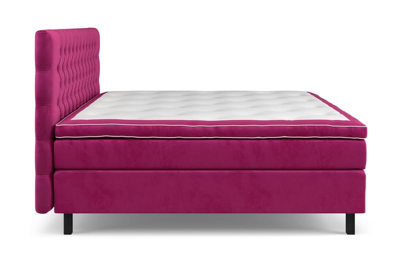 GRAND XL Sängpaket 210x210 cm Rosa Sammet - Kontinentalsängar