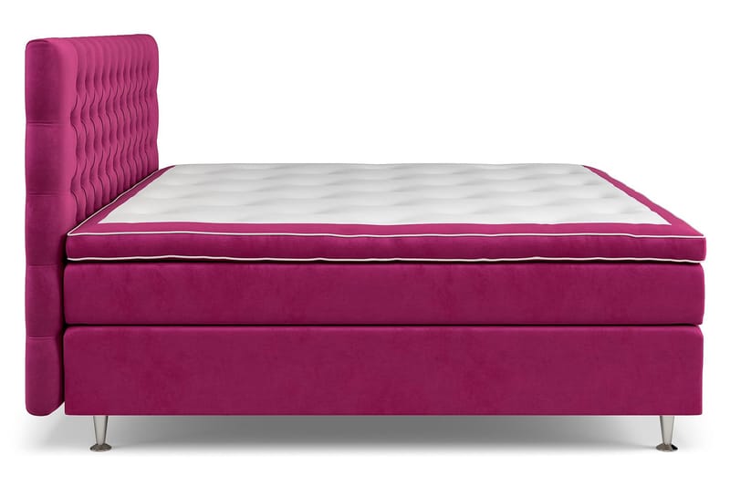 GRAND XL Sängpaket 210x210 cm Rosa Sammet - Möbler - Sovrum - Sängar - Kontinentalsängar