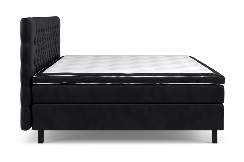 GRAND XL Sängpaket 210x210 cm Svart Sammet - Möbler - Sovrum - Sängar - Komplett Sängpaket