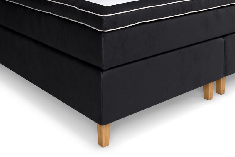 GRAND XL Sängpaket 210x210 cm Svart Sammet - Möbler - Sovrum - Sängar - Kontinentalsängar
