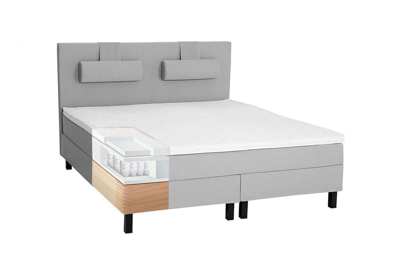 HAPPY Kontinentalsängspaket 180 Grå - Möbler - Sovrum - Sängar - Komplett Sängpaket