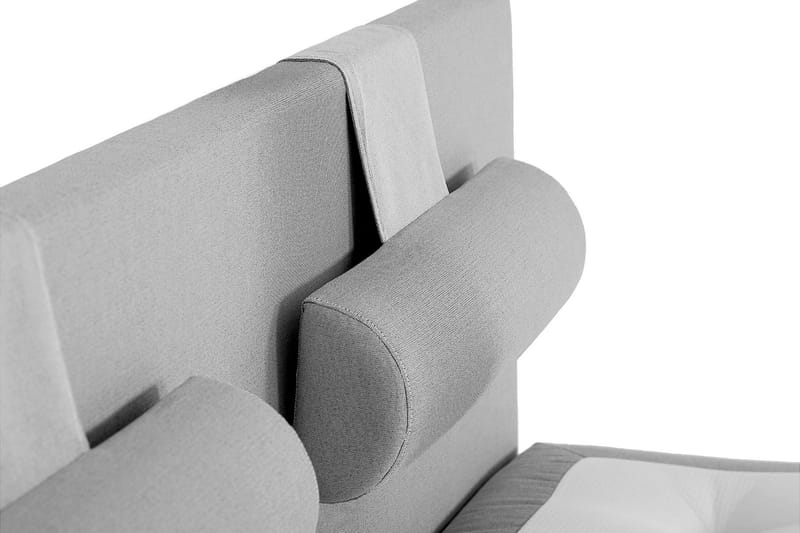 HAPPY Sängpaket 180 Memorymadrass Slät Grå - Möbler - Sovrum - Sängar - Kontinentalsängar