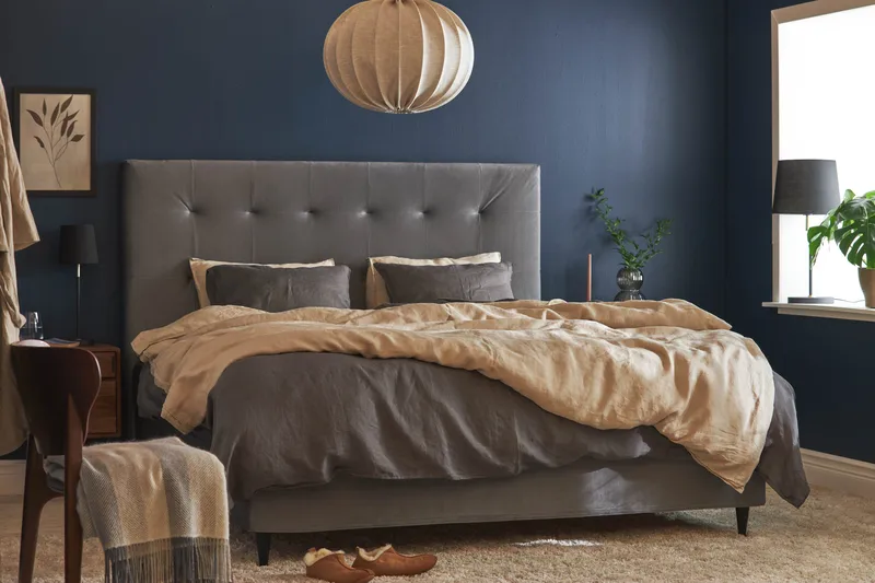 Happy Plus Sängpaket Kontinentalsäng 180x200 cm - Grå - Möbler - Sovrum - Sängar - Kontinentalsängar