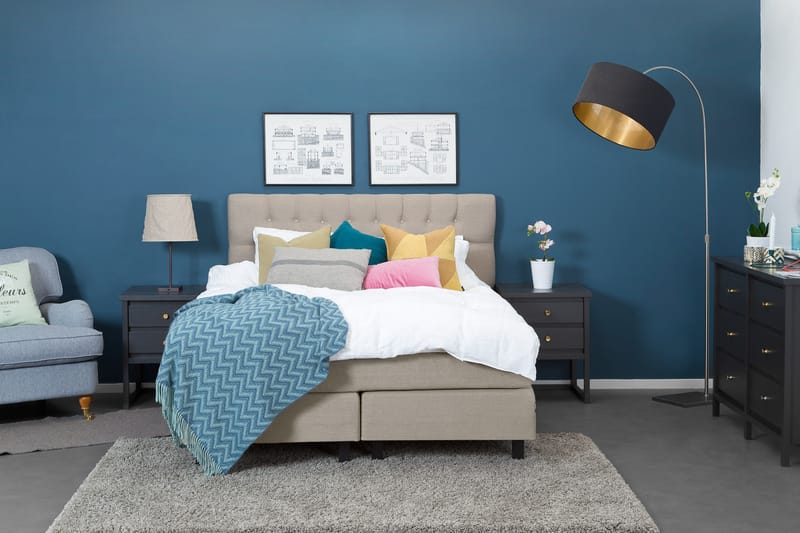 HARMONY Kontinentalsängpaket 180 Linoso Beige - Möbler - Sovrum - Sängar - Komplett Sängpaket