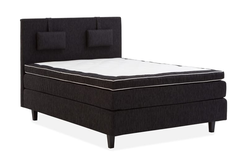 HILTON DELUXE Kontinentalsäng 120 Fast Polyeterskum Svart - Möbler - Sovrum - Sängar - Kontinentalsängar