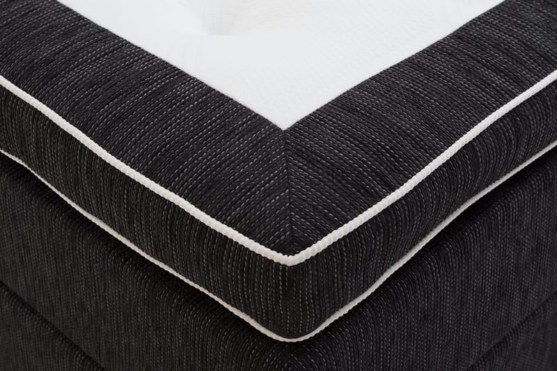 HILTON DELUXE Kontinentalsäng 120 Fast Polyeterskum Svart - Möbler - Sovrum - Sängar - Kontinentalsängar