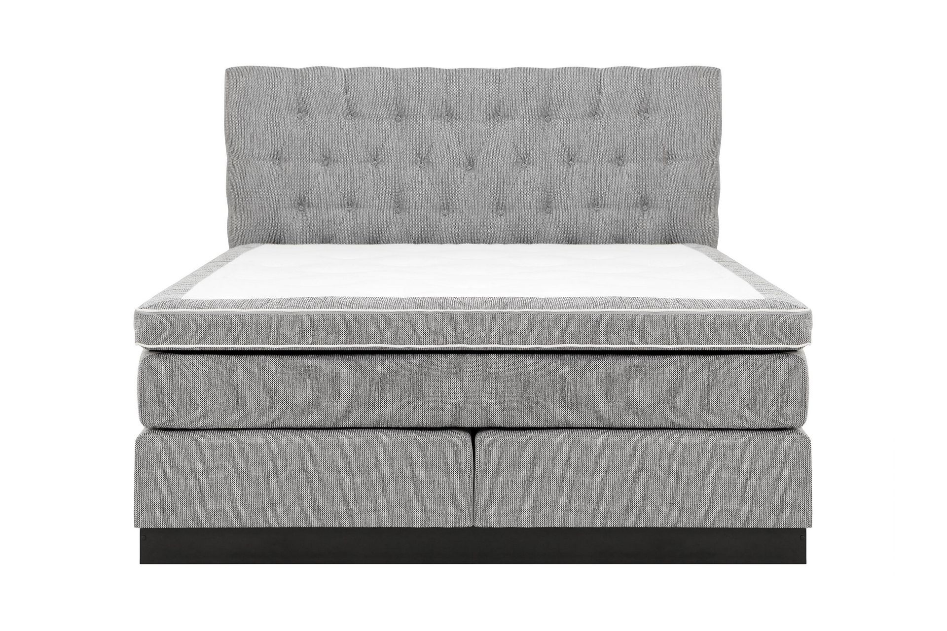 HILTON DELUXE Kontinentalsäng 160 Fast Polyeterskum Ljusgrå - Möbler - Sovrum - Sängar - Kontinentalsängar