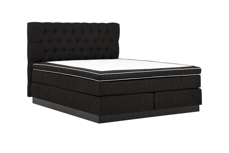 HILTON DELUXE Kontinentalsäng 180 Fast Polyeterskum Svart - Möbler - Sovrum - Sängar - Kontinentalsängar