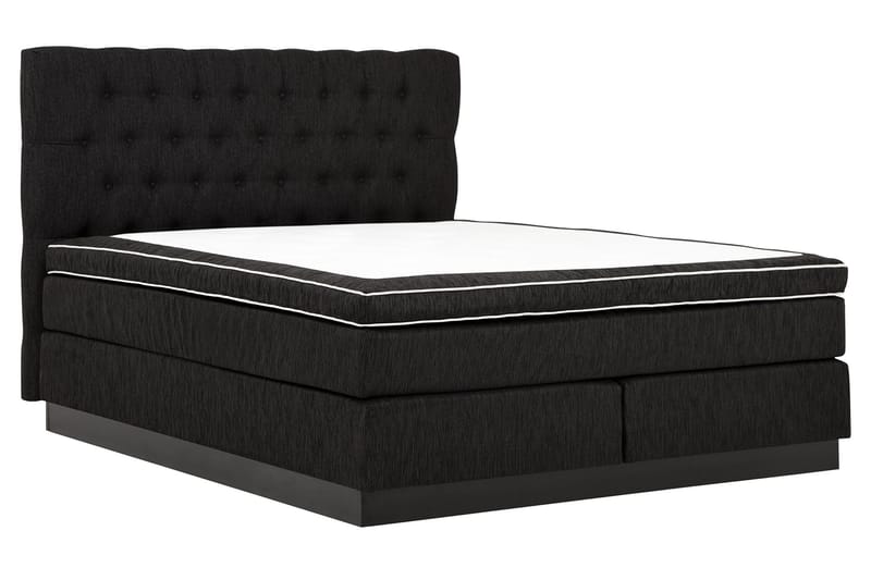 HILTON DELUXE Kontinentalsäng 180 Fast Polyeterskum Svart - Möbler - Sovrum - Sängar - Kontinentalsängar