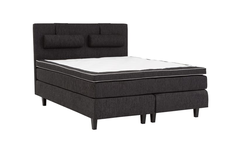 HILTON DELUXE Kontinentalsäng 180 Fast Polyeterskum Svart - Möbler - Sovrum - Sängar - Kontinentalsängar