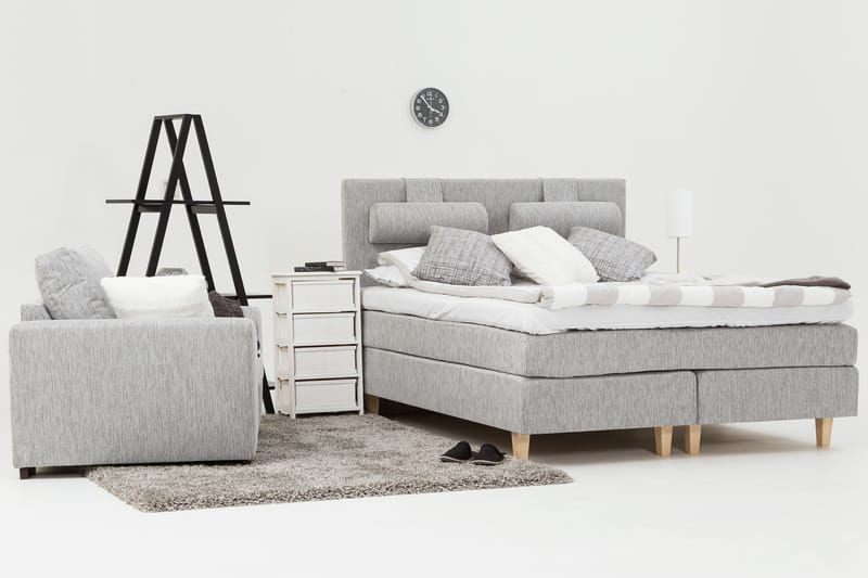 HILTON DELUXE Kontinentalsäng 180 Ljusgrå - Möbler - Sovrum - Sängar - Kontinentalsängar