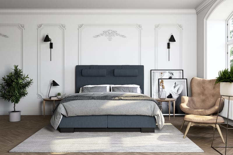 Hilton Lyx Kontinentalsäng 180x200 - Mörkblå - Möbler - Sovrum - Sängar - Kontinentalsängar