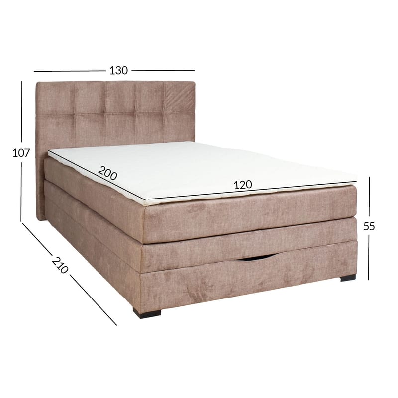 Kontinentalsäng Holvik 120x200 cm - beige - Möbler - Sovrum - Sängar - Kontinentalsängar