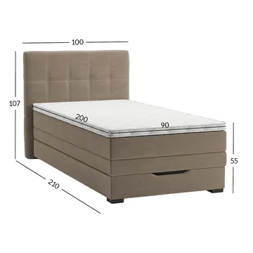 Kontinentalsäng Holvik 90x200 cm - beige - Möbler - Sovrum - Sängar - Kontinentalsängar