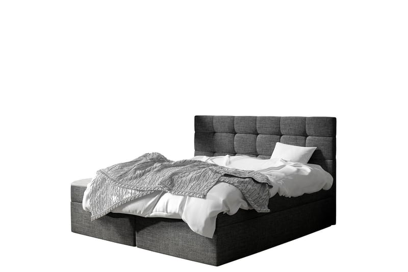 HOSTOEN Kontinentalsäng 160x200 cm Mörkgrå - Möbler - Sovrum - Sängar - Kontinentalsängar
