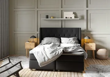Imperia Komplett Komplett Sängpaket 180x200 cm - Svart - Möbler - Sovrum - Sängar - Kontinentalsängar