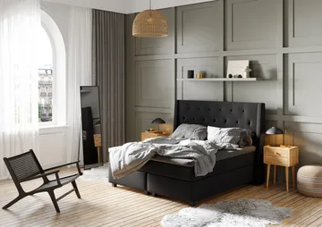 Imperia Komplett Komplett Sängpaket 180x200 cm - Svart - Möbler - Sovrum - Sängar - Kontinentalsängar