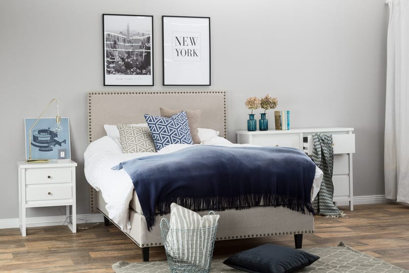 Jolie Komplett Sängpaket 140x200 - Beige - Möbler - Sovrum - Sängar - Kontinentalsängar