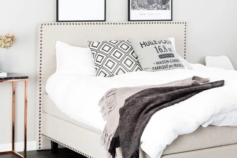 Jolie Komplett Sängpaket 180x200 cm - Beige - Möbler - Sovrum - Sängar - Kontinentalsängar