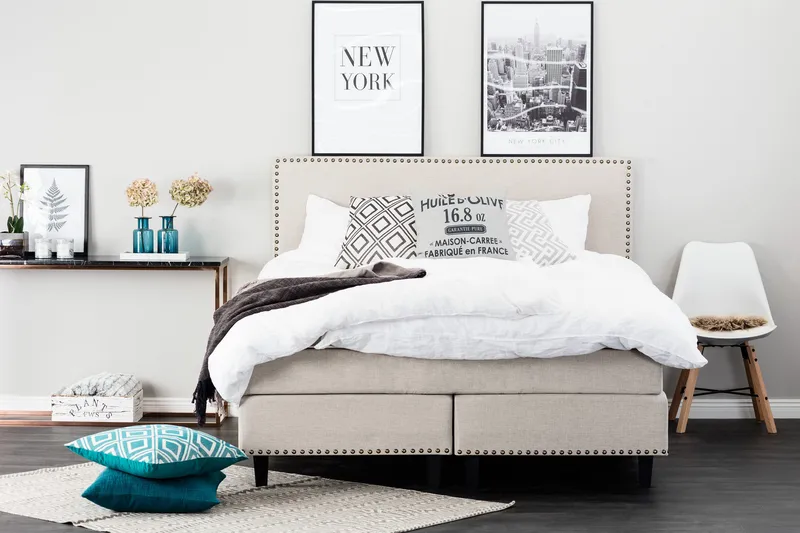 Jolie Kontinentalsäng 160x200 cm - Beige - Möbler - Sovrum - Sängar - Kontinentalsängar