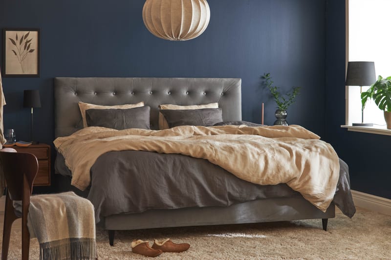 JOLLY PLUSS Sängpaket Kontinentalsäng 180x200 cm Grå - Grå - Möbler - Sovrum - Sängar - Komplett Sängpaket