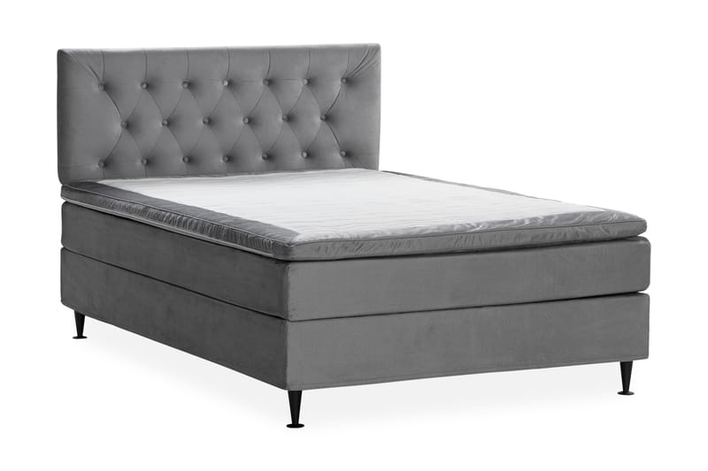 JOLLY PLUSS Sängpaket Kontinentalsäng 140x200 cm Grå - Grå - Möbler - Sovrum - Sängar - Komplett Sängpaket