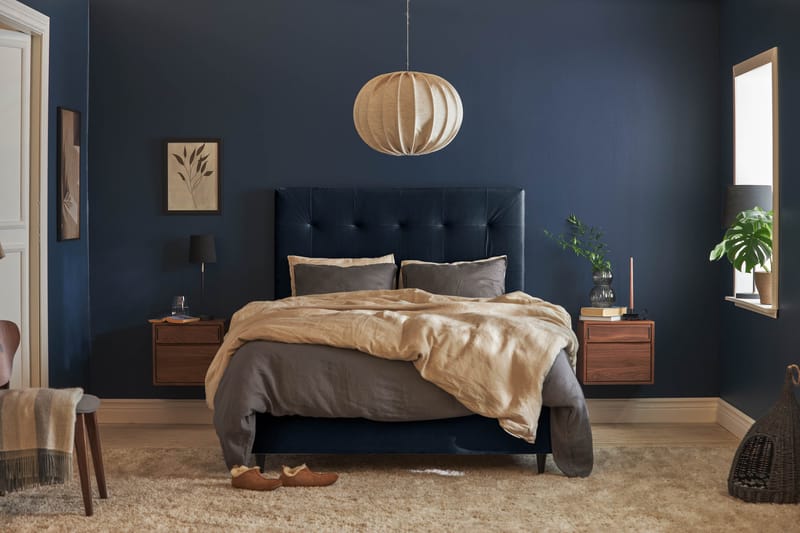 JOLLY PLUSS Sängpaket Kontinentalsäng 120x200 cm Mörkblå - Mörkblå - Möbler - Sovrum - Sängar - Komplett Sängpaket