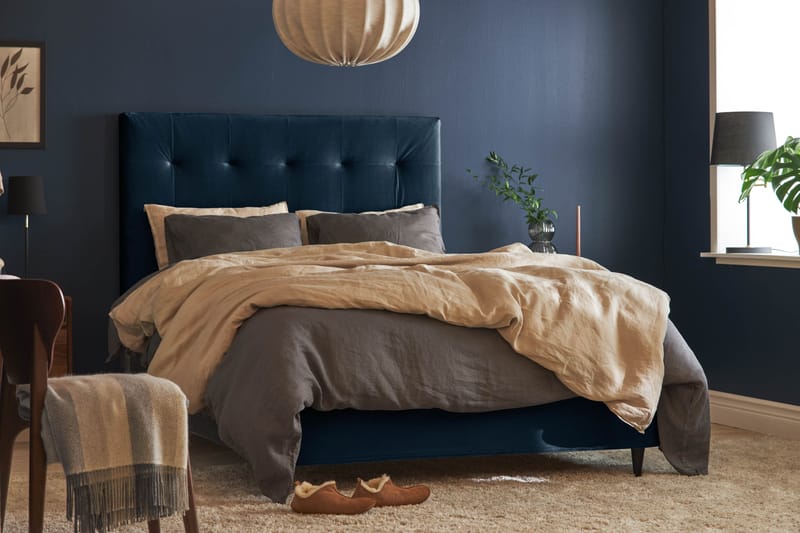 JOLLY PLUSS Sängpaket Kontinentalsäng 120x200 cm Mörkblå - Mörkblå - Möbler - Sovrum - Sängar - Komplett Sängpaket