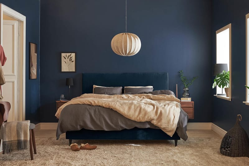 JOLLY PLUSS Kontinentalsäng 140x200 cm Mörkblå - Mörkblå - Möbler - Sovrum - Sängar - Komplett Sängpaket