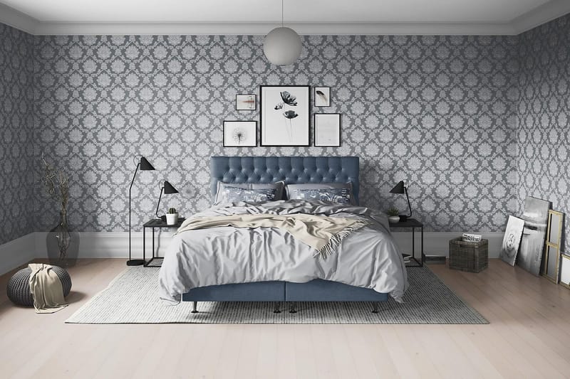 Joluma Sängpaket Fast/Medium 180x200 cm - (+Fler val) 180x200 cm Mörkblå - Möbler - Sovrum - Sängar - Kontinentalsängar