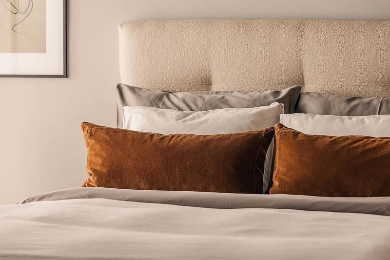KALASHI Kontinentalsäng Boucle 140x200 Beige - Möbler - Sovrum - Sängar - Kontinentalsängar
