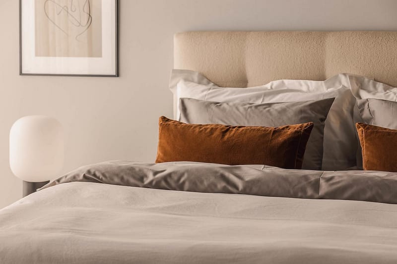 KALASHI Kontinentalsäng Boucle 160x200 Beige - Möbler - Sovrum - Sängar - Kontinentalsängar