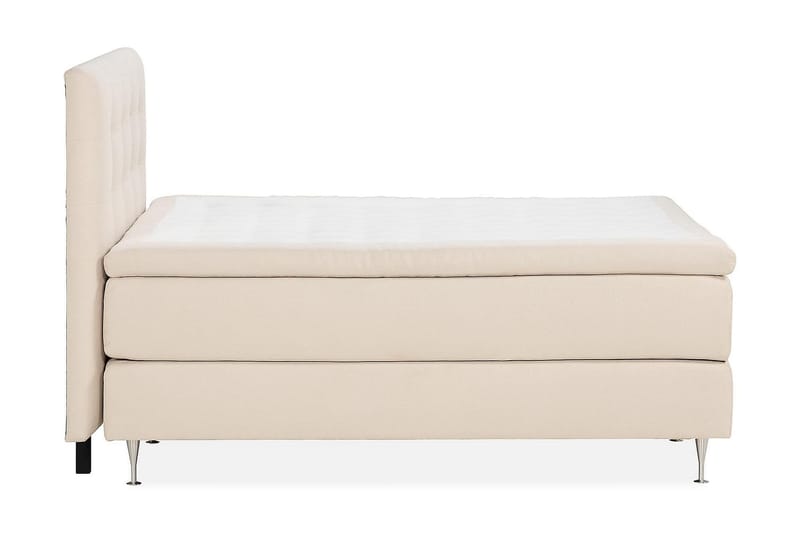 Kalashi Lyx Komplett Sängpaket Kontinentalsäng 180x200 cm med Knappad sänggavel Ljusbeige - Möbler - Sovrum - Sängar - Komplett Sängpaket