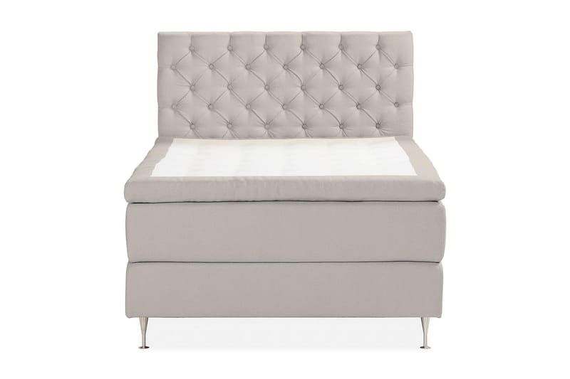 KALASHI Sängpaket Boucle 120x200 Djuphäftad gavel Grå - Möbler - Sovrum - Sängar - Komplett Sängpaket