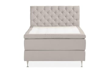 KALASHI Sängpaket Boucle 140x200 Djuphäftad gavel Grå
