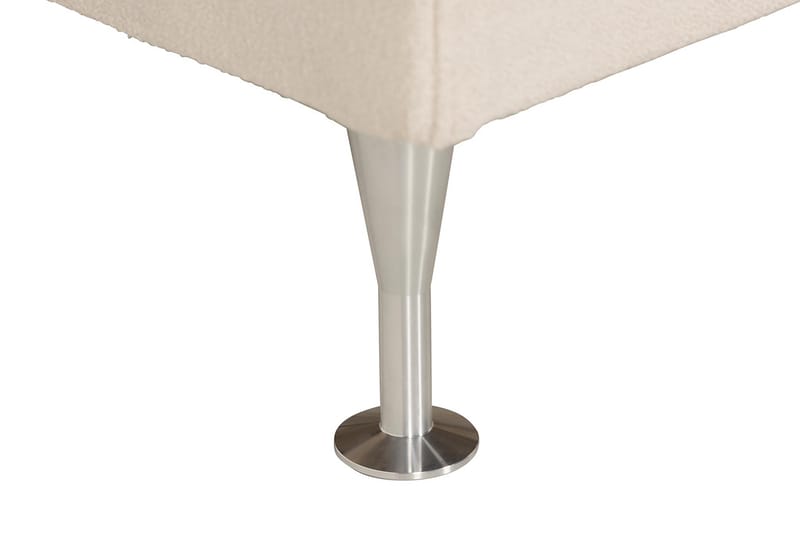 KALASHI Sängpaket Boucle 140x200 Djuphäftad gavel Ljusbeige - Möbler - Sovrum - Sängar - Komplett Sängpaket