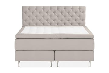 KALASHI Sängpaket Boucle 180x200 Djuphäftad gavel Grå