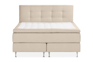 KALASHI Sängpaket Boucle 180x200 Knappad gavel Beige