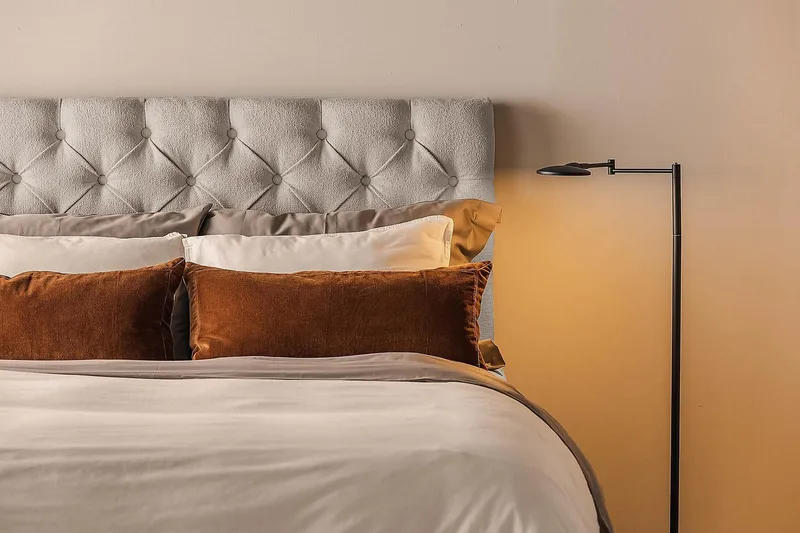 Kalashi Sängpaket Kontinentalsäng 120x200 cm Grå - Möbler - Sovrum - Sängar - Kontinentalsängar