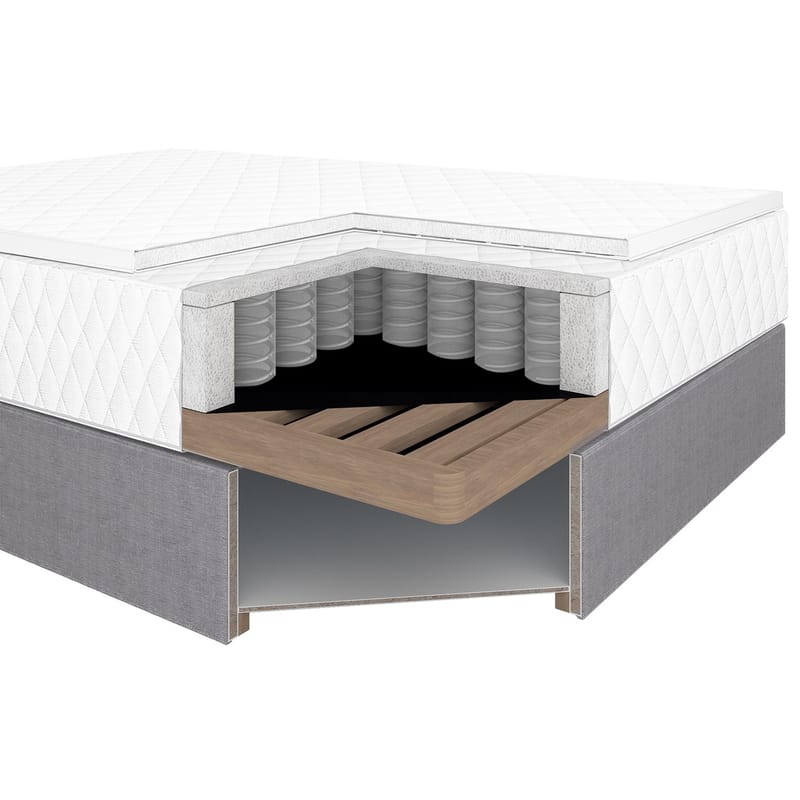 Kontinentalsäng Kalen med madrass 120x200 cm - grå - Möbler - Sovrum - Sängar - Kontinentalsängar