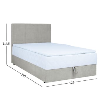 Kontinentalsäng Kalen med madrass 120x200 cm - mörkbeige - Möbler - Sovrum - Sängar - Kontinentalsängar