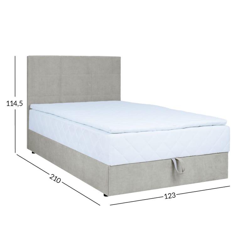 Kontinentalsäng Kalen med madrass 120x200 cm - mörkbeige - Möbler - Sovrum - Sängar - Kontinentalsängar