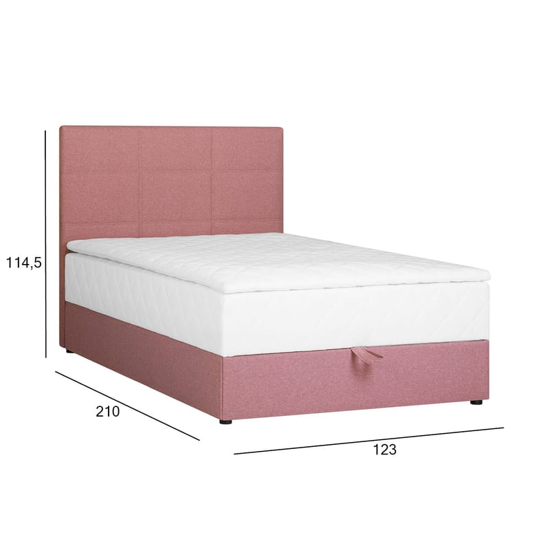 Kontinentalsäng Kalen med madrass 120x200 cm - rosa - Möbler - Sovrum - Sängar - Kontinentalsängar