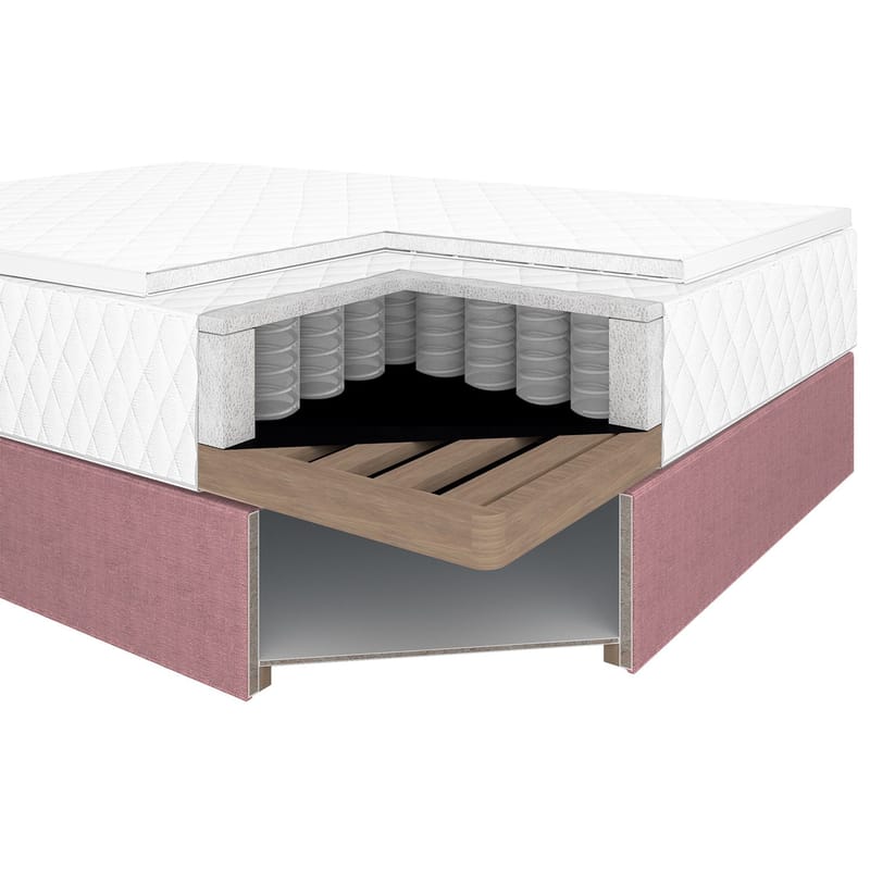 Kontinentalsäng Kalen med madrass 120x200 cm - rosa - Möbler - Sovrum - Sängar - Kontinentalsängar