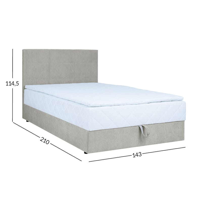 Kontinentalsäng Kalen med madrass 140x200 cm - mörkbeige - Möbler - Sovrum - Sängar - Kontinentalsängar