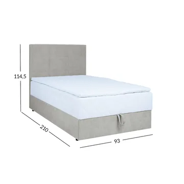 Kontinentalsäng Kalen med madrass 90x200 cm - mörkbeige - Möbler - Sovrum - Sängar - Kontinentalsängar